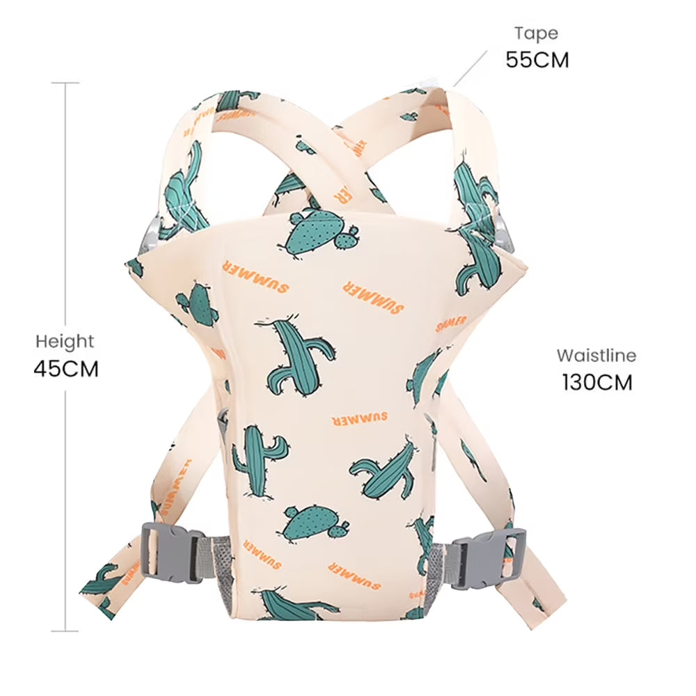Ficcug 4 in 1 Baby Carrier,Ergonomic Infant Carrier Backpack,Breathable Front Back Carrying Wrap Seat for Newborn Toddlers up to 33 lbs,Colorful