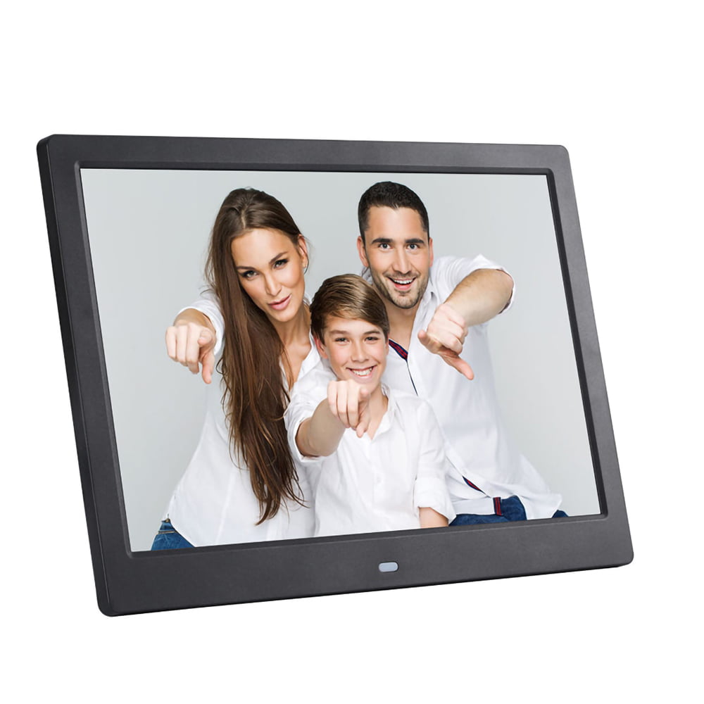 Ficcug 13" Digital Photo Picture Frame with Automatic Slideshow Video Music Movie Remote Control Supports MS/SD/MMC Cards For Christmas Gift