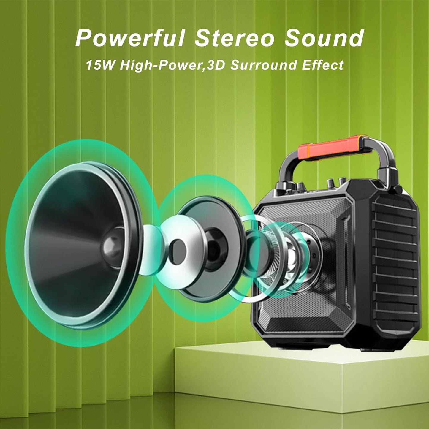 Burufy Bluetooth Karaoke Machine for Adults and Kids with 2 Wireless Microphone / PA System,Portable Singing Machine TWS Speaker System for Party Birthday