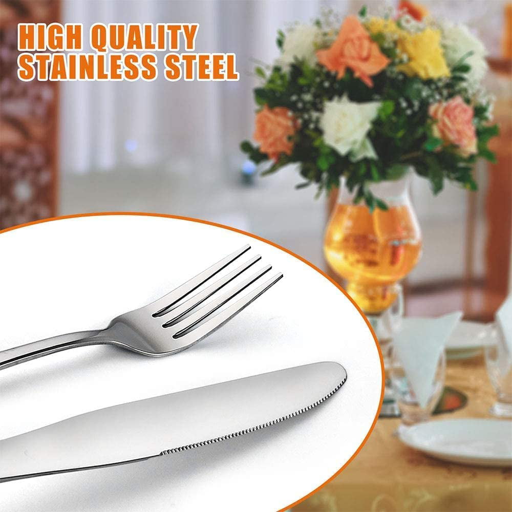 Ficcug Silverware Sets,20 Piece Stainless Steel Flatware Set,Knife Fork Spoon Tableware Cutlery Set for Kitchen and Restaurant,Service for 4