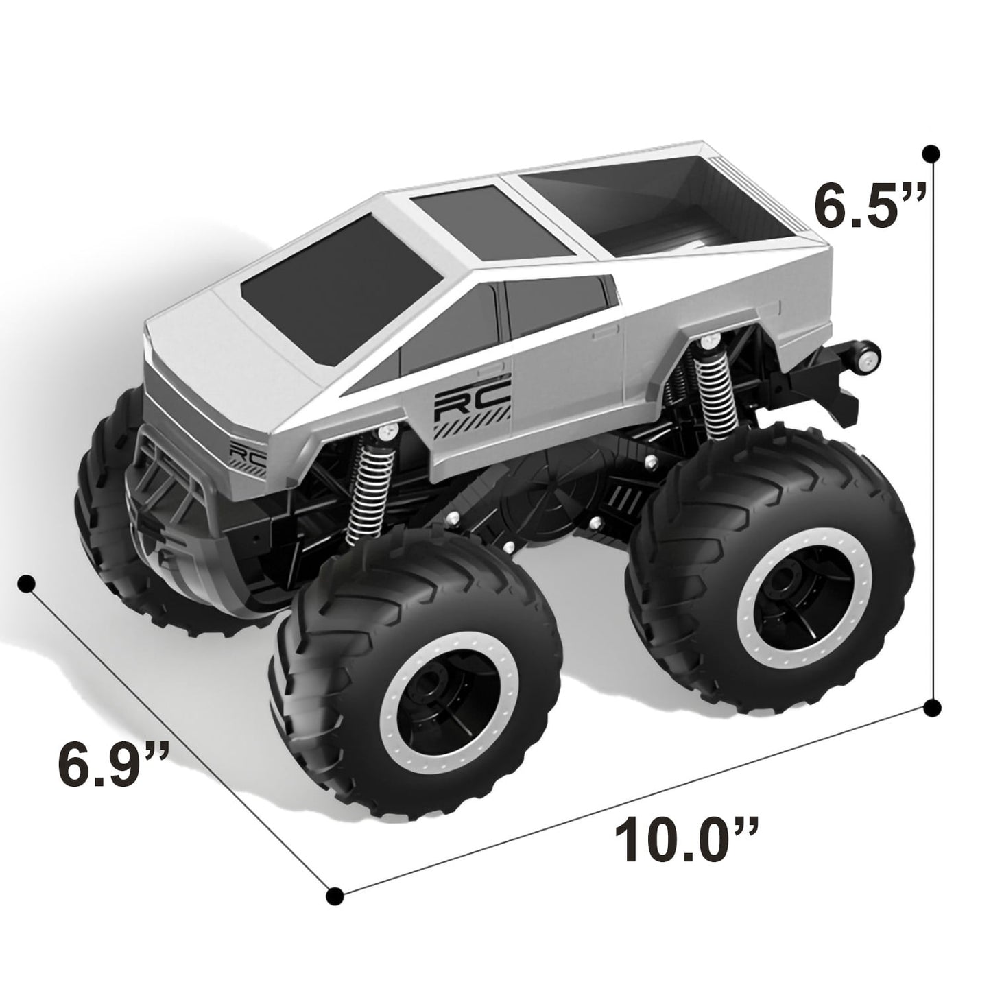 Ficcug Remote Control Cars,2 in 1 Land Water Monster Truck Toy,1:16 4WD off Road RC Cars for All Terrain,Gifts for Kids Boys Girls,Black