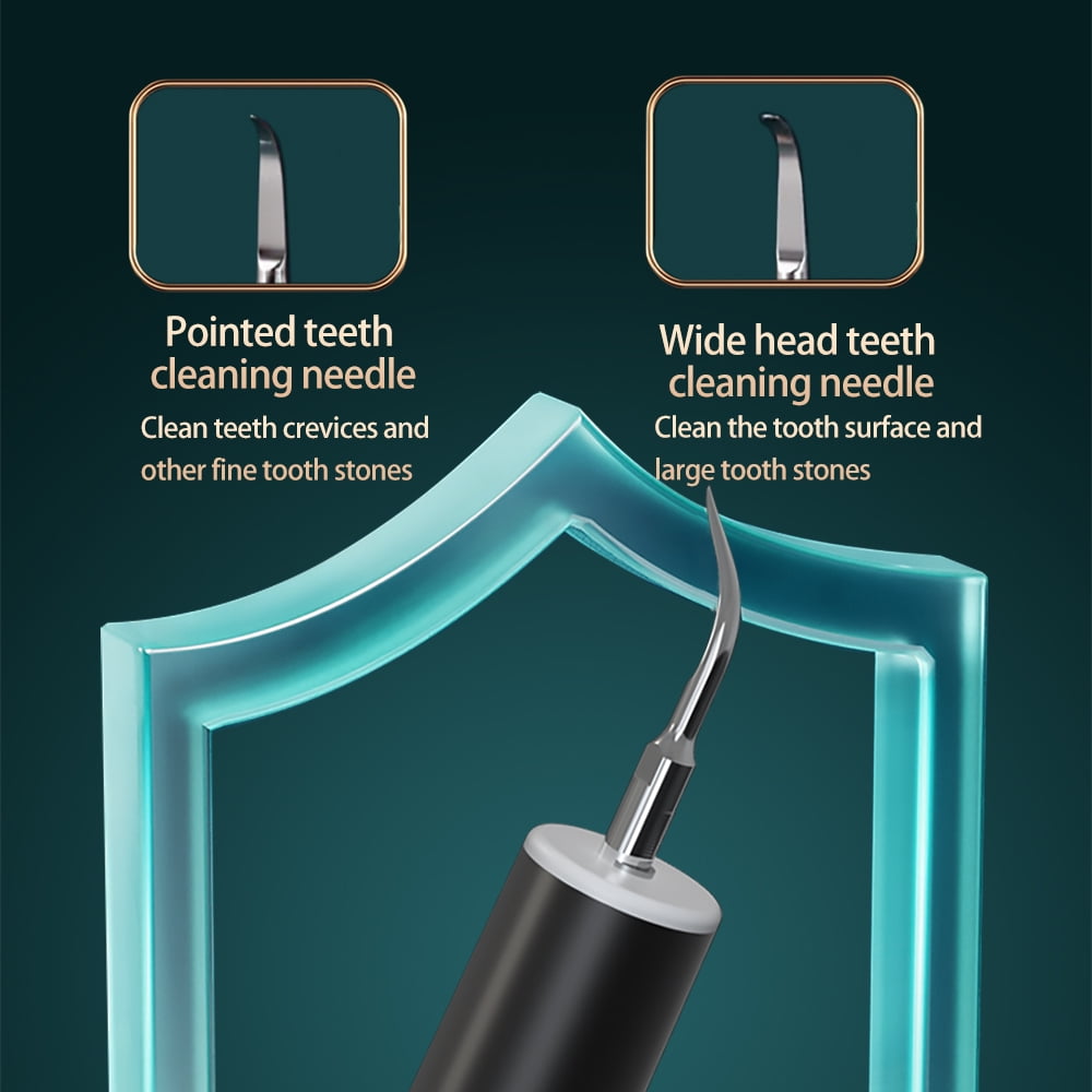 Ficcug Electric Dental Calculus Remover for Teeth with 3 Modes and 3 Clean Heads