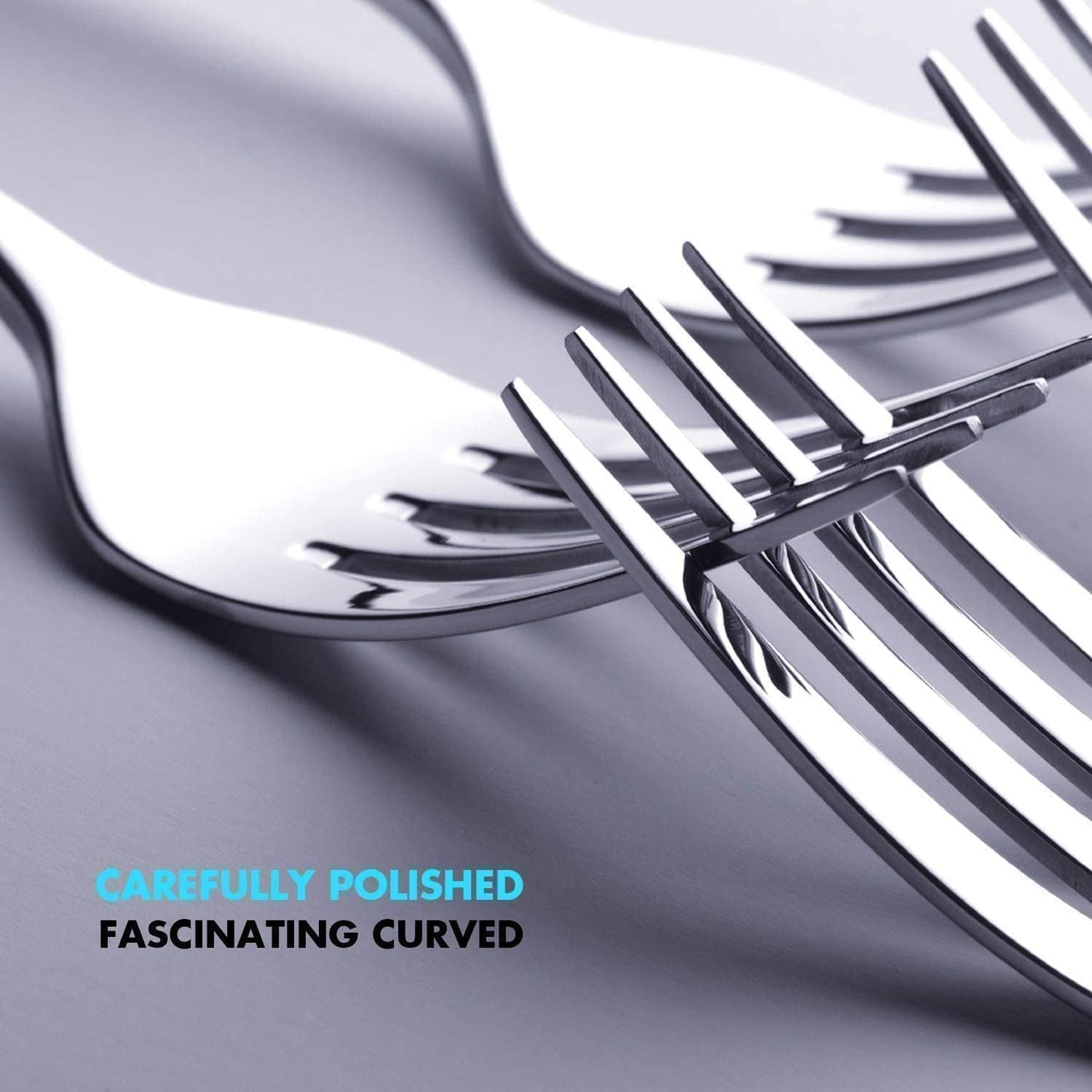 Ficcug Silverware Sets,20 Piece Stainless Steel Flatware Set,Knife Fork Spoon Tableware Cutlery Set for Kitchen and Restaurant,Service for 4