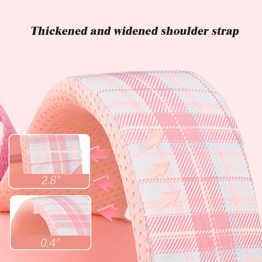 Ficcug Girls School Backpacks,Fashion School Bag for Kids Teens,30L Waterproof Students Bookbags for Elementary Middle,Pink