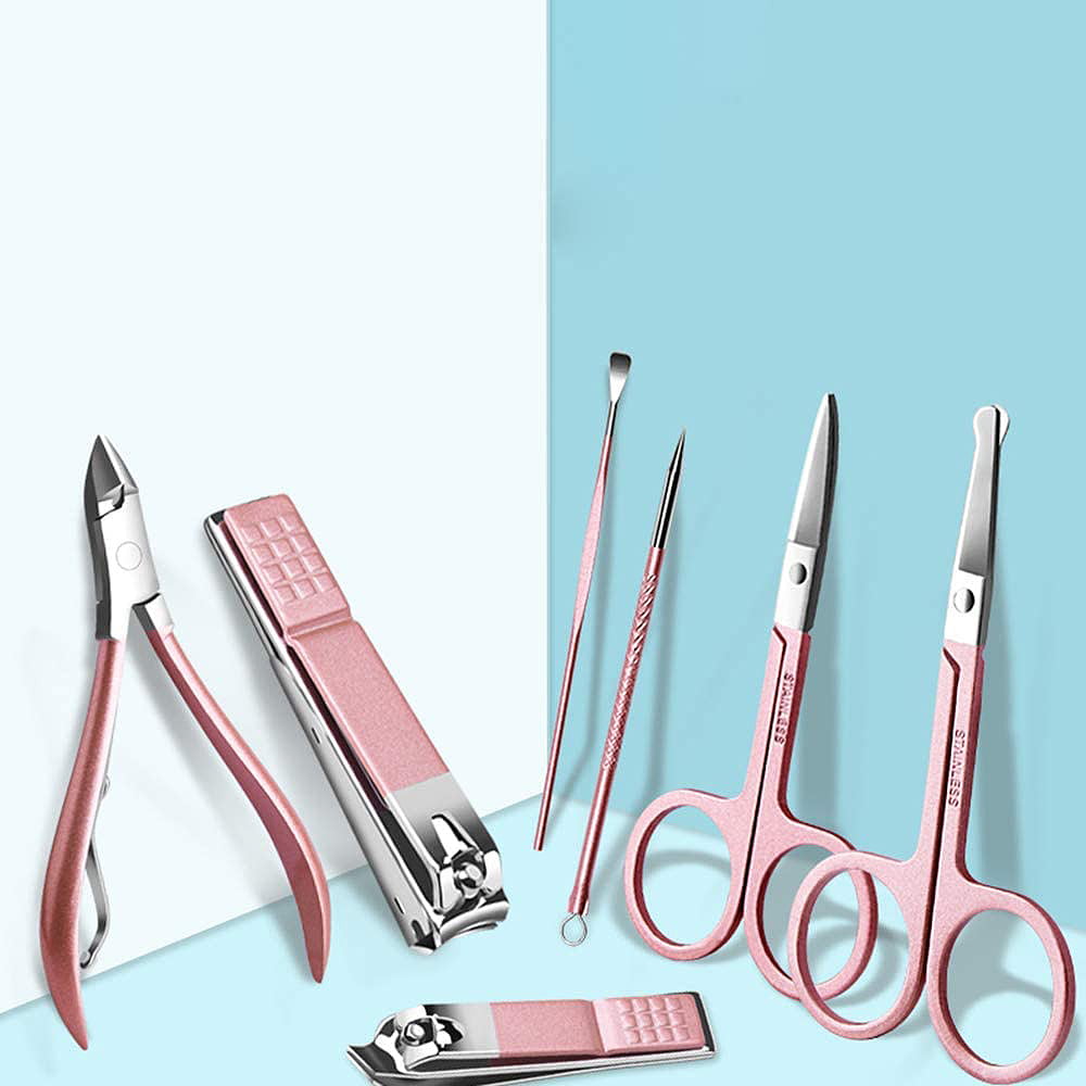 Ficcug Manicure Set, Pedicure Kit, Nail Clippers, Professional Grooming Kit, Nail Tools 18 In 1 with Luxurious Travel Case for Men and Women