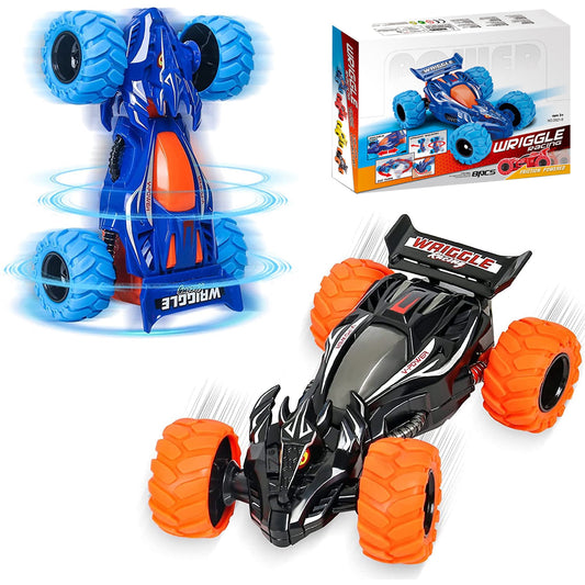 Babyltrl Pull Back Cars Toy Trucks,2 Pcs Friction Powered Cars for Kids,Four-Wheel Drive 360 Stunt Spinning off-road Vehicles,Inertia Car Toys for 3 4 5 6+ Year Old Boys Girls