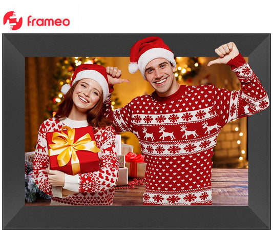 Ficcug 10.1 inch Wifi Digital Photo Picture Frame with Automatic Slideshow Video Music Movie for Christmas Gift