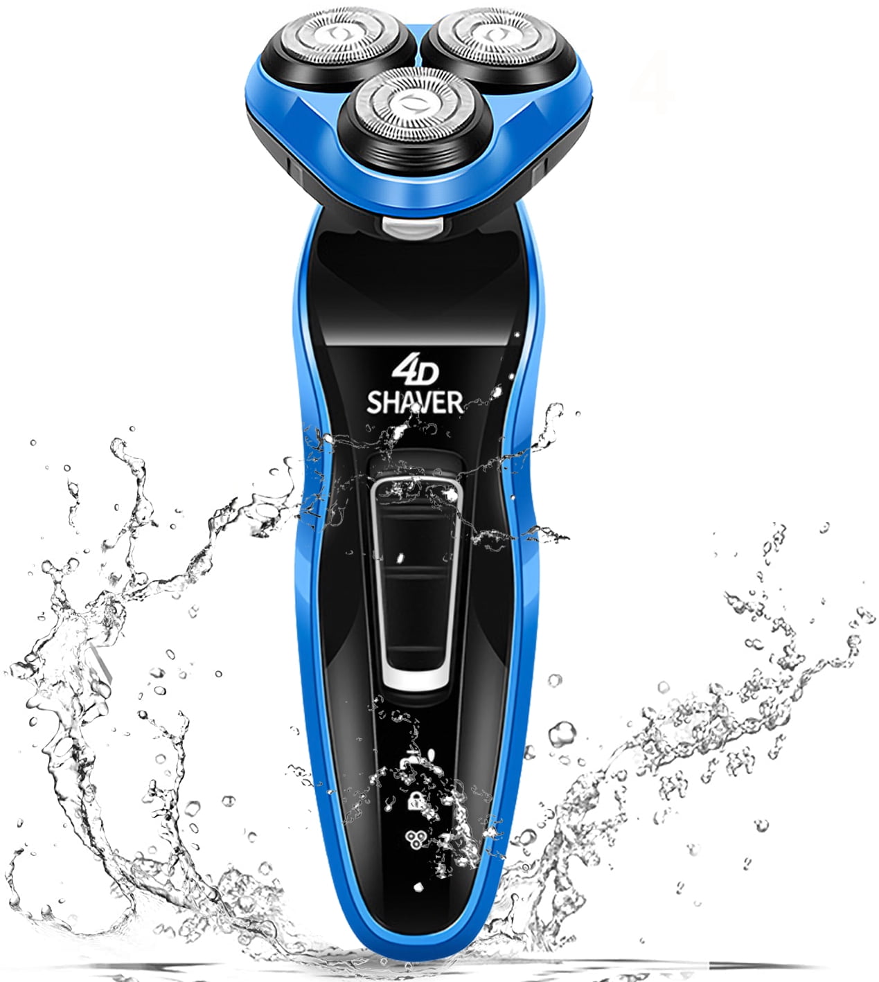 Ficcug 4 in 1 Electric Shavers for Men Rechargeable Electric Razor Shaver with Beard Trim Nose Hair Trimmer Beard Wet Dry Dual Use Water Proof