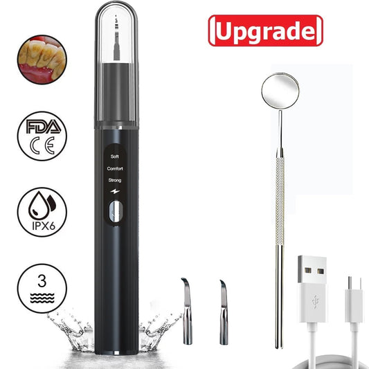 Ficcug Electric Dental Calculus Remover for Teeth with 3 Modes and 3 Clean Heads