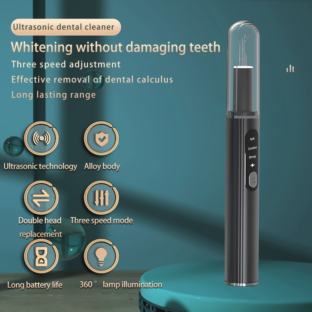 Ficcug Electric Dental Calculus Remover for Teeth with 3 Modes and 3 Clean Heads