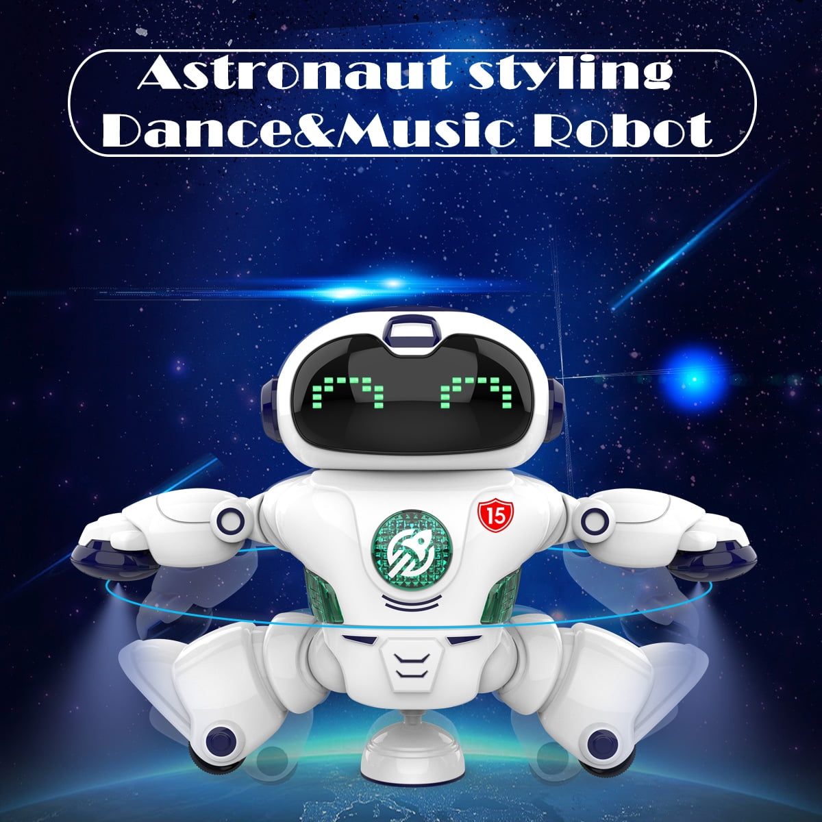 Babyltrl Robot Toys for Kids,Smart Space Dancing Robot Singing Walking Intelligent Educational Toys with Music/Light,for Ages 3 and up (White)