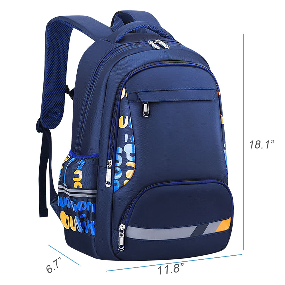Burufy Boys School Backpacks for Kids, Bookbags for Teens, Lightweight Shoulder School Bags,Blue
