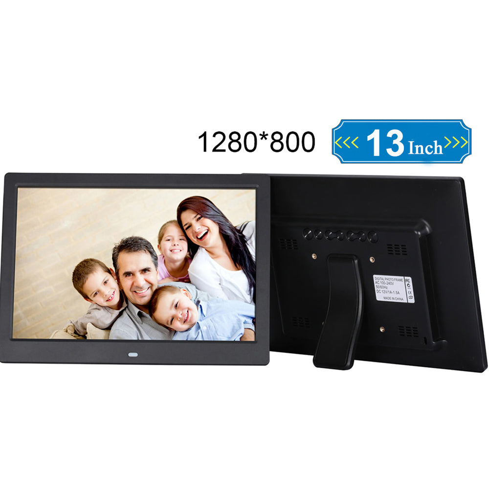 Ficcug 13" Digital Photo Picture Frame with Automatic Slideshow Video Music Movie Remote Control Supports MS/SD/MMC Cards For Christmas Gift