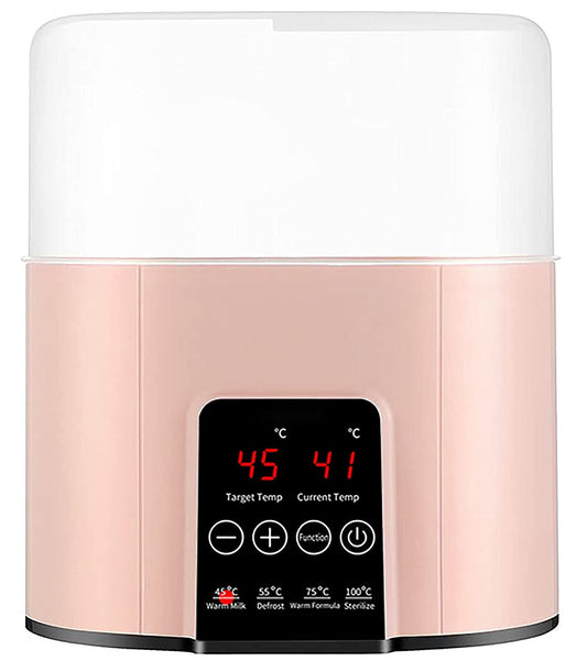 Babyltrl Baby Bottle Warmer and Sterilizer,Portable Fast Milk Warmer with Smart Temp Control,Food Heater for Breastmilk & Formula,Easy Clean,Pink