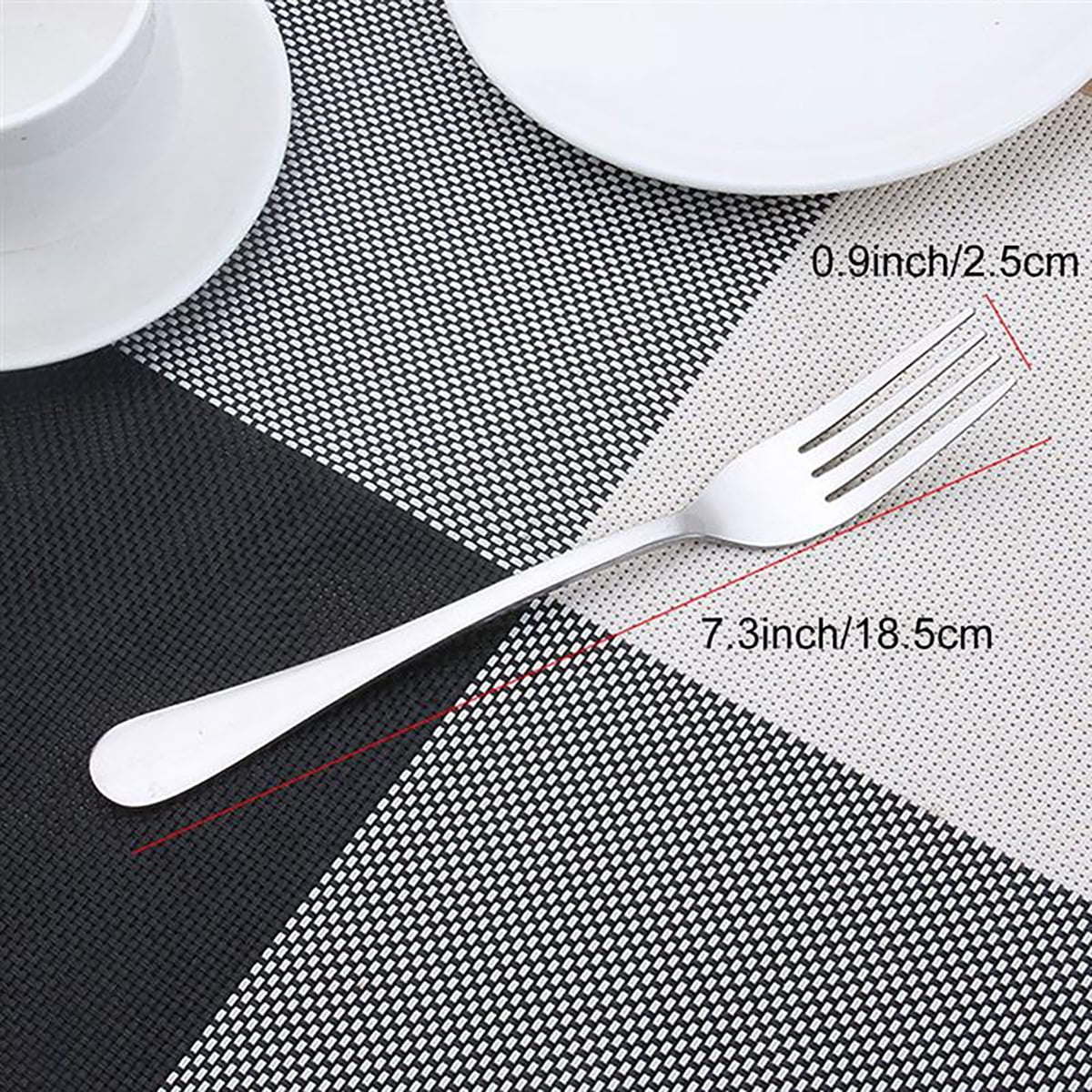 Ficcug Food-Grade Stainless Steel Dinner Forks Set,Salad Forks of 10
